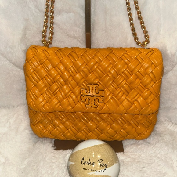Erika Handbags - Tory‎ Burch Britten Woven Small Shoulder Bag